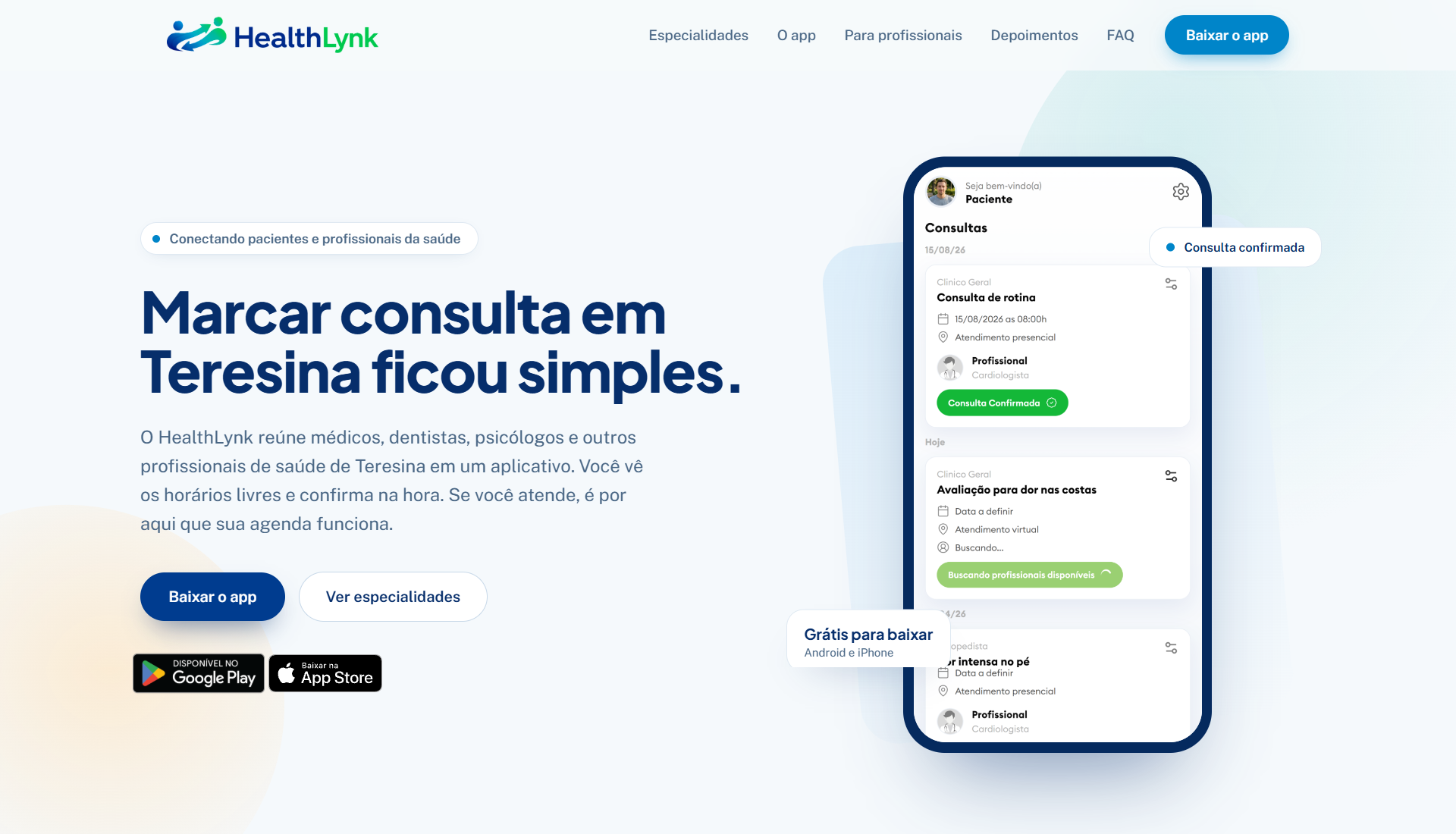 Site do HealthLynk
